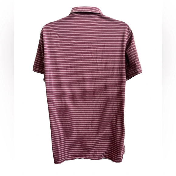 Men’s Oobe Striped Collared, Short Sleeve, Side Slit Polo - Picture 3 of 11